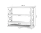 LANGRIA Wooden Storage Console Table - White