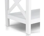 LANGRIA Wooden Storage Console Table - White