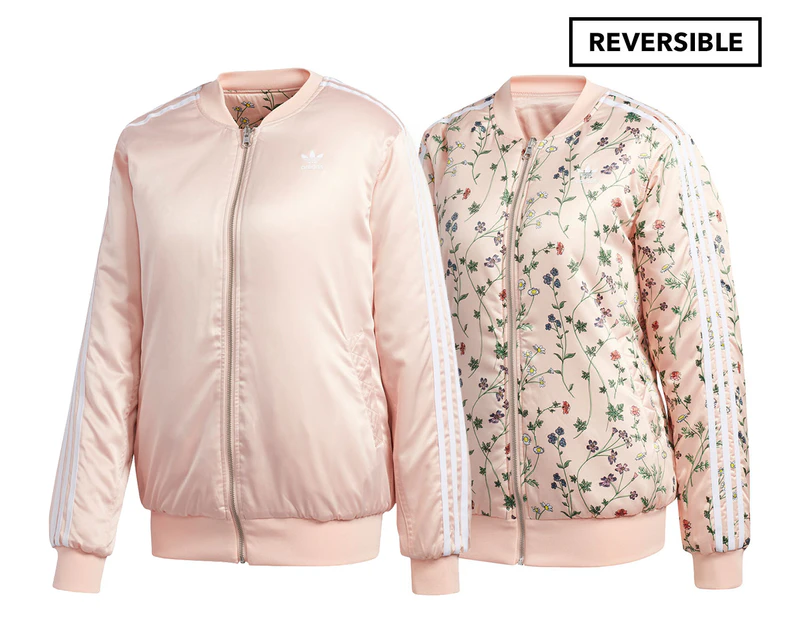 Adidas Originals Women's Printed Reversible Bomber Jacket - Pink