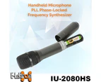 E-Lektron IU-2080 digital tunable dynamic UHF wireless microphone system 1xHeadset 1xHand-held Microphone System 100 Channels