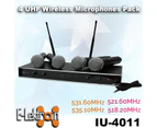 E-Lektron IU-4011 Digital UHF Wireless Microphone System 4x Hand-held Microphone Wireless Set