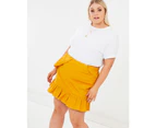 Calli Women's Briella Frill Pocket Skirt - Mustard