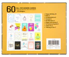 All Occasion Premium Greeting Card Assortment 60-Pack