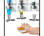6 Bottle Bar Beverage Liquor Dispenser Creative Wall Mounted Wine Holder Rack