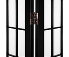 Artiss 6 Panel Room Divider Screen Solid Dividers Timber Privacy Stand Black
