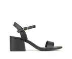 Betts Camilla Womens Pu Dress Round Sandals Shoes - Black