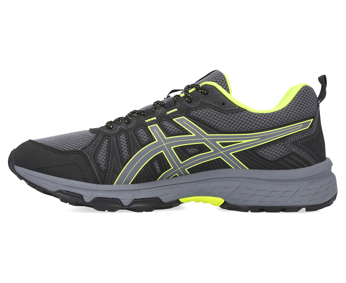 ASICS Men's GEL-Venture 7 Trail Running Sports Shoes - Black/Yellow ...