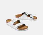 Birkenstock Unisex Arizona Narrow Fit Soft Footbed Sandals - Silver