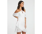 Tussah Women's Rudi Ruffle Dress - White