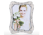 Photo Frame Vintage Picture Frame Flower Edging Embellishment Photo Frame Wedding Christmas Gift - White