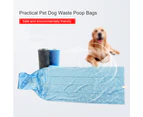 15 Pcs Pet Dog Waste Poop Bags with Printing Footprint Pattern Design Clean-up Garbage Waste Bag Pet Supplies - Blue