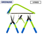 Greenlund Garden Tools 4-Piece Pruning Set - Green/Blue