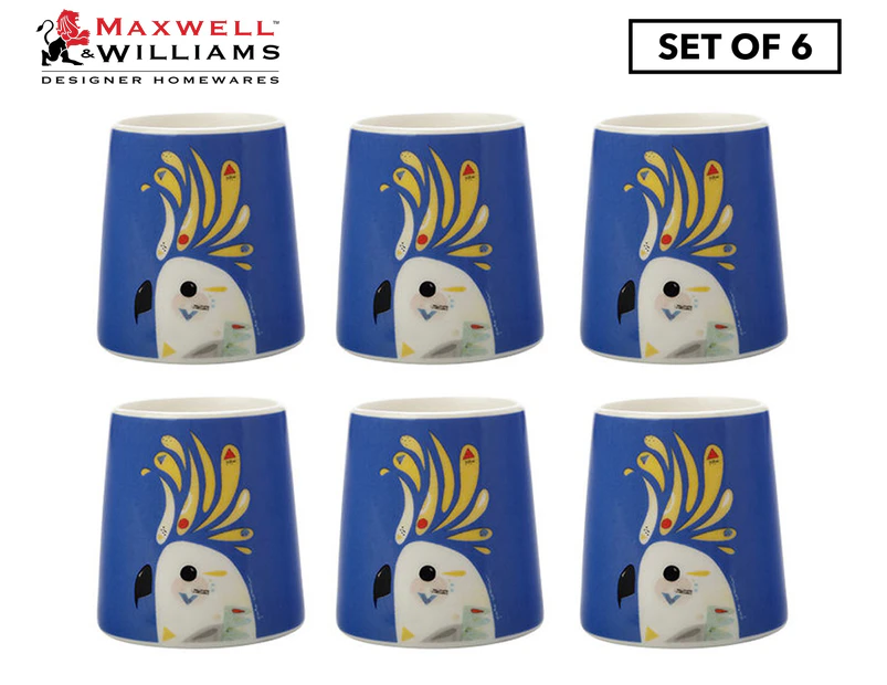 Set of 6 Maxwell & Williams Pete Cromer Egg Cup - Cockatoo