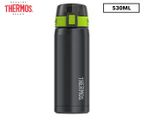 Thermos 530mL Stainless Steel Hydration Drink Bottle - Smoke & Lime Green