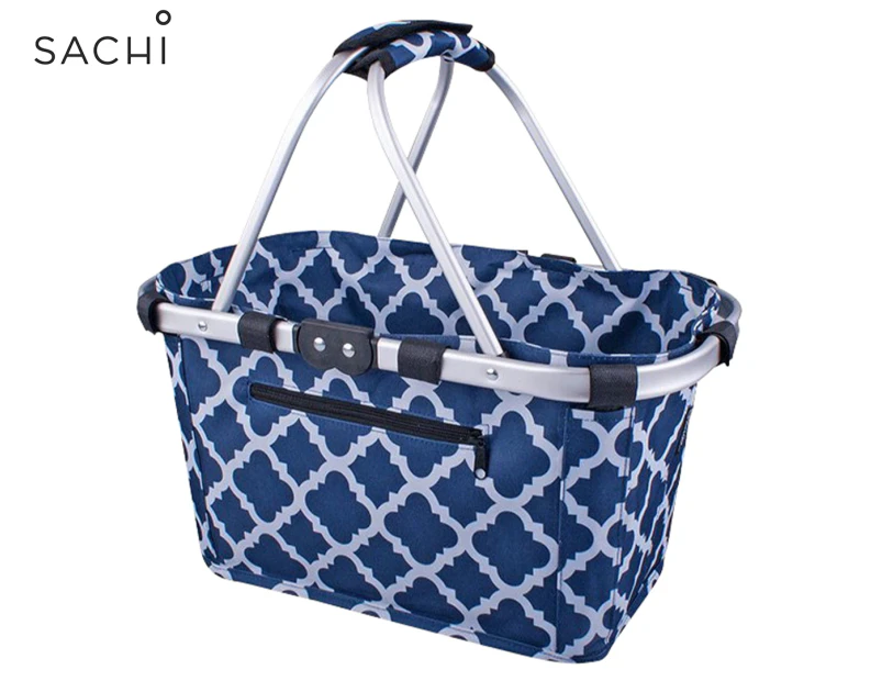 Sachi Carry Basket with Double Handles - Moroccan Navy