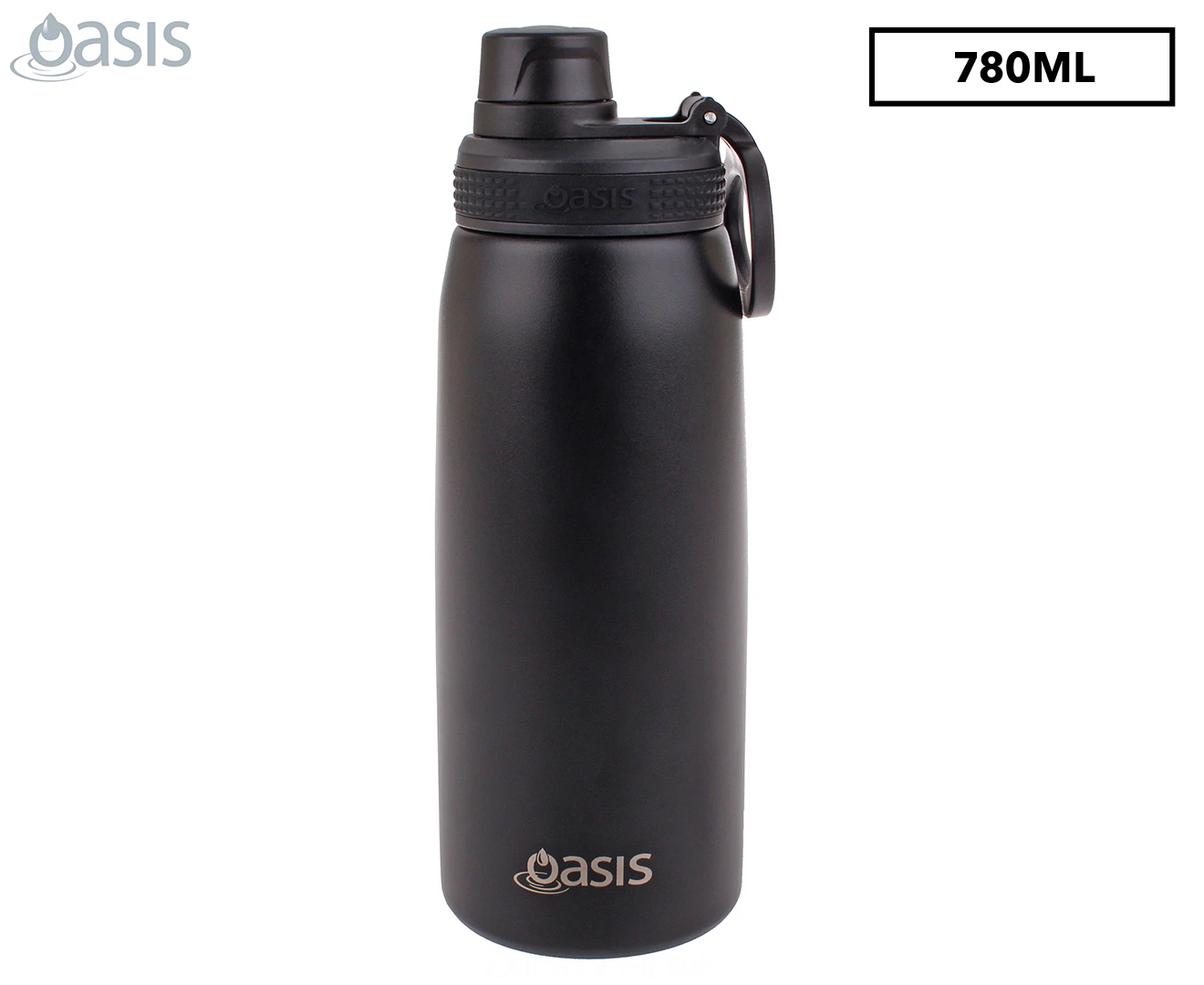 Oasis 780mL Double Wall Insulated Sports Bottle - Black