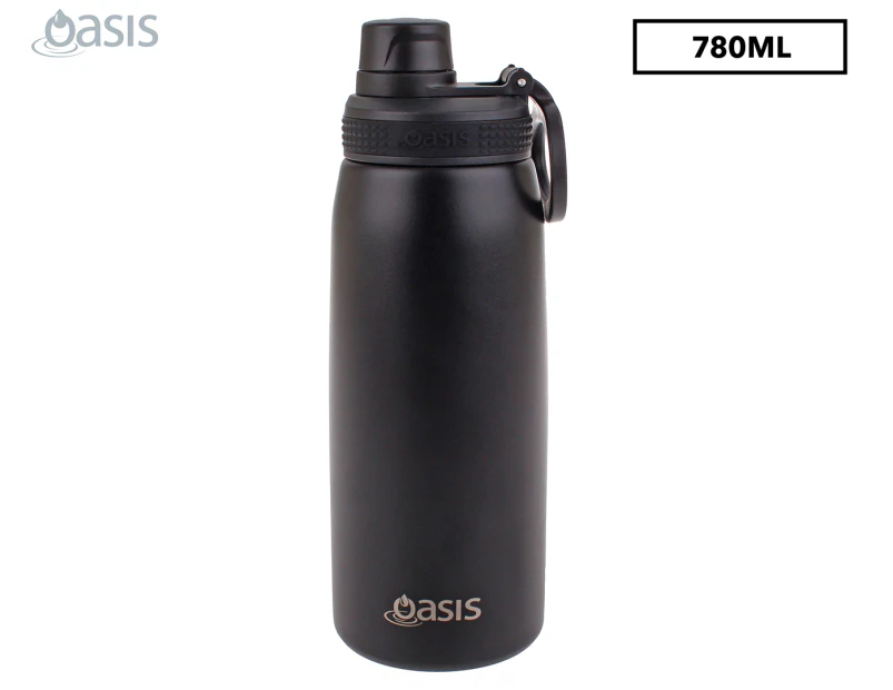 Oasis 780mL Double Wall Insulated Sports Bottle - Black