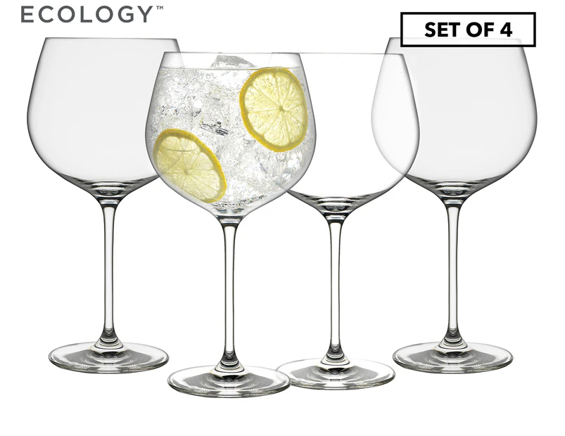 4pc Ecology Classic 780ml Clear Cocktails/Gin & Tonic Balloon Party Glasses