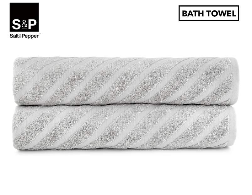 Salt & Pepper Eriko Bath Towel - Frost