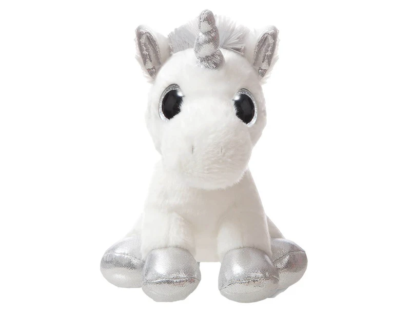 Sparkle Tales 7" Silver Sparkle Unicorn Plush Toy