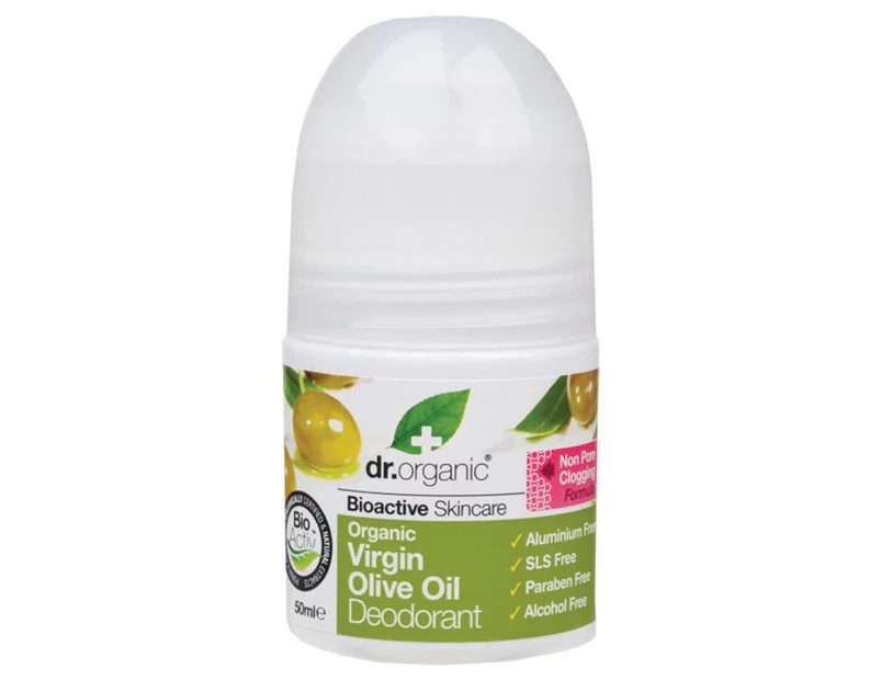 Dr Organic Roll-On Deodorant Organic Virgin Olive Oil 50ml