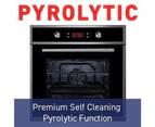 Domain Premium Pyrolytic 10 Function Fan Forced Electric Oven - 600mm