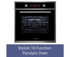 Domain Premium Pyrolytic 10 Function Fan Forced Electric Oven - 600mm