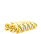 Knitted Cotton Throw with Ribbon - Tropical