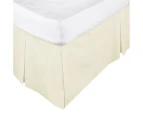 Percale Box Pleated Valance Bed Skirt CREAM Single, King Single , Double , Queen , King Size