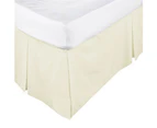 Percale Box Pleated Valance Bed Skirt CREAM Single, King Single , Double , Queen , King Size