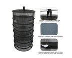 Hanging Basket 8 Layers with Zipper Folding Dry Rack Herb Drying Net Dryer Bag Mesh For Herbs Flowers Buds Plants - Black