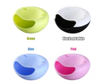 Creative Plastic Double Layered Dry Fruit Candy Snack Stroage Box Plate Dish With Mobile Phone Stents - Black & White