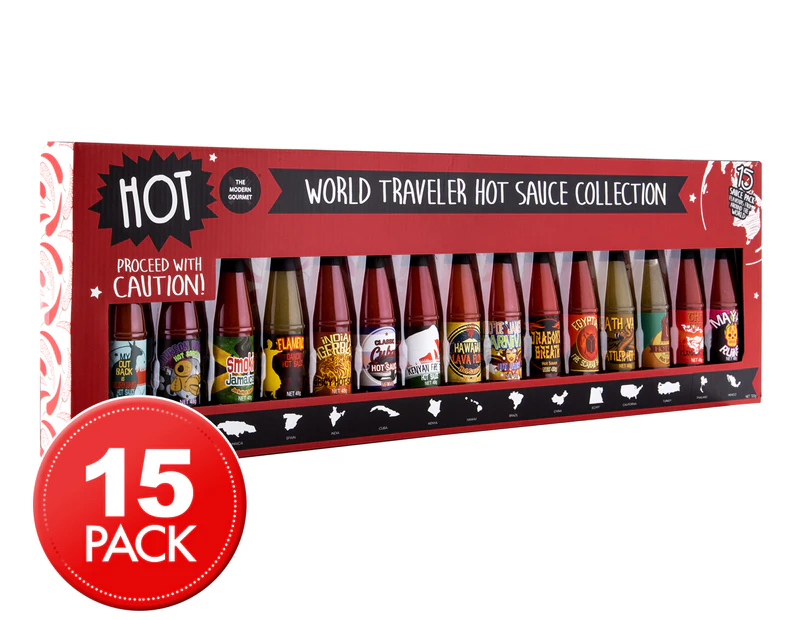 World Traveler Hot Sauce 15-Pack