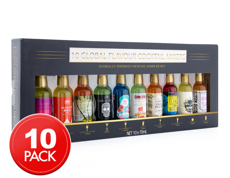 Global Cocktail Mixers World Tour Collection 10-Pack