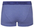 Calvin Klein Cotton Stretch Trunks 3-Pack - Blue/Stripe