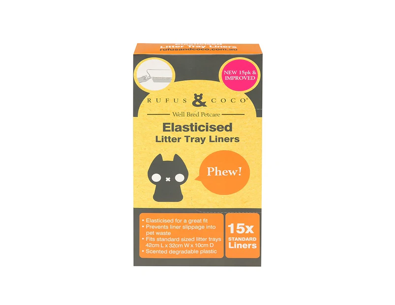 Rufus And Coco Elasticised Litter Tray Liners Standard