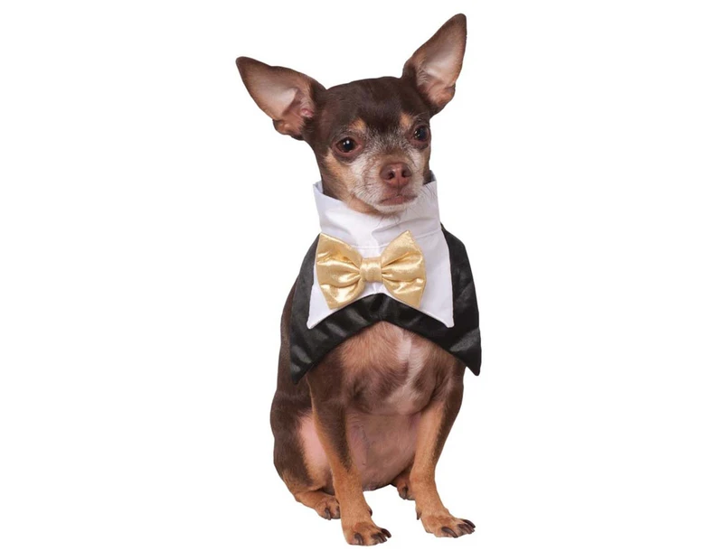Tuxedo Bandana Pet Costume Size: Medium - Large