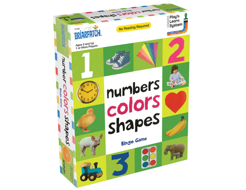 Numbers Colors Shapes Bingo Game