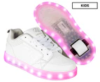 Heelys Kids' Premium 1 LO Light Up Roller Shoe - White