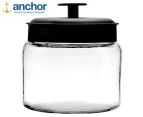 Anchor Hocking 1.5L Montana Glass Storage Jar w/ Black Lid