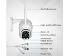 WiFi 1080P Outdoor Security Camera, Pan/Tilt 4X Digital Zoom,3.6mm Fixed Lens 2MP Surveillance Camera 100ft Night Vision for Home Office