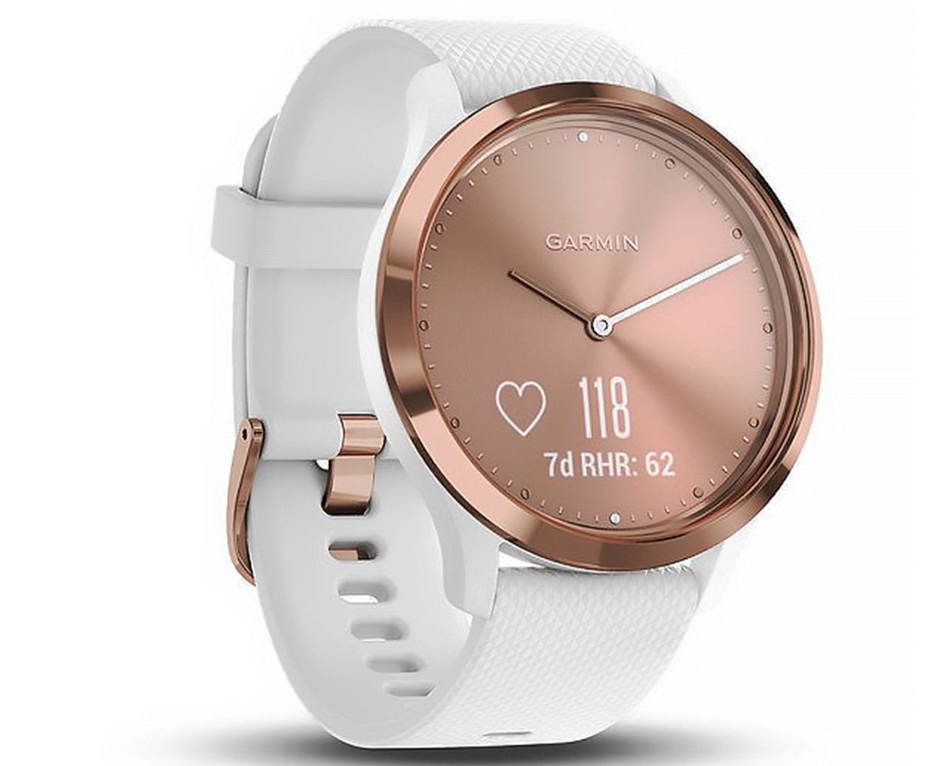 garmin vivomove hr sport white silicone strap smartwatch