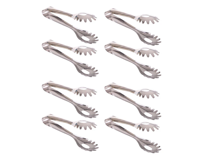 8PK Appetito 19cm Stainless Steel Pasta Tongs Kitchen Food Clamp Serving Utensil