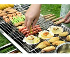 Portable Charcoal BBQ Grill Folding Stainless Steel Barbecue - FREE BBQ Tool Pack