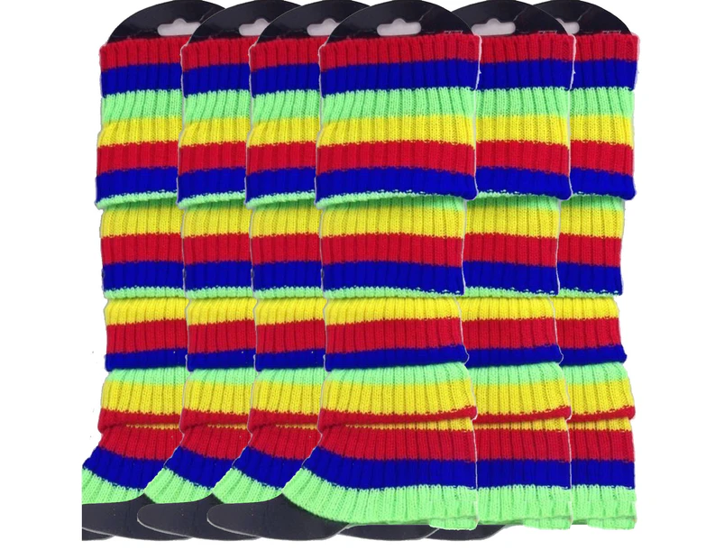 24pcs Women's Leg Warmers Crochet Legging Socks - Rainbow