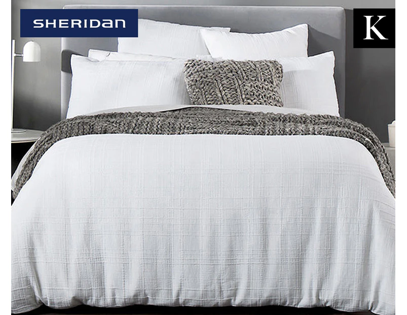 Sheridan Argentine King Bed Quilt Cover Set - White