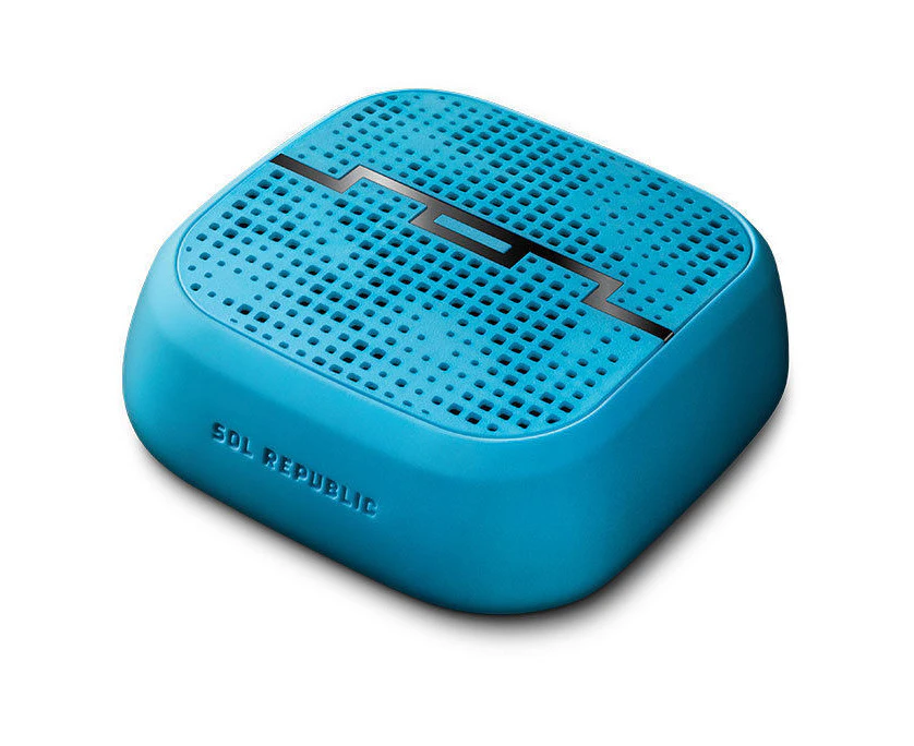 Sol Republic Blue Punk Portable Pocket Bluetooth Speaker/Aux/Water Resistent