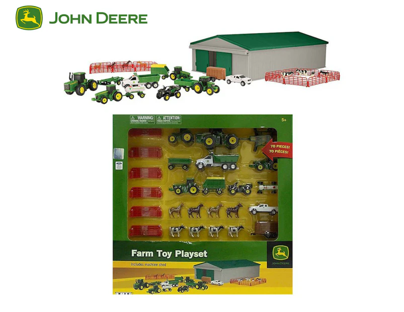 John Deere 70-Piece Mini Vehicle Farm Toy Playset