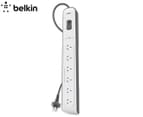 Belkin 6-Outlet Surge Protection Strip w/ 2m Power Cord Charging Ports 1