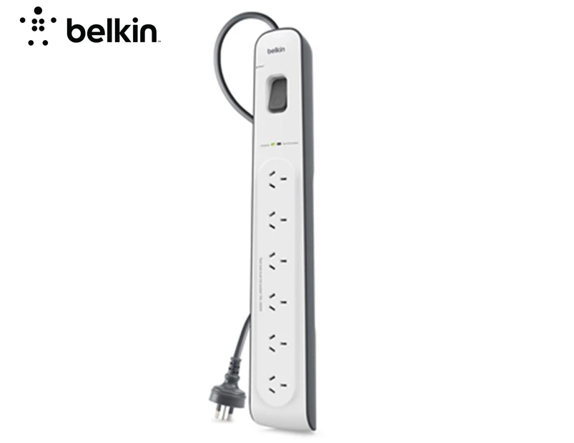 Belkin 6-Outlet Surge Protection Strip w/ 2m Power Cord Charging Ports